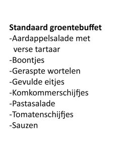 Standaard groentebuffet -30p